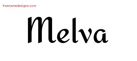 Calligraphic Stylish Name Tattoo Designs Melva Download Free