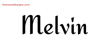 Calligraphic Stylish Name Tattoo Designs Melvin Download Free