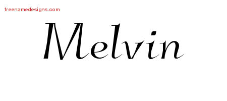 Elegant Name Tattoo Designs Melvin Free Graphic
