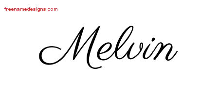 Classic Name Tattoo Designs Melvin Graphic Download