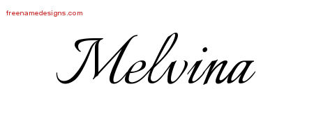 Calligraphic Name Tattoo Designs Melvina Download Free