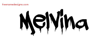 Graffiti Name Tattoo Designs Melvina Free Lettering