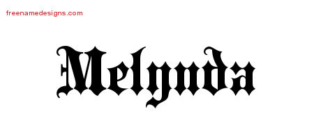 Old English Name Tattoo Designs Melynda Free