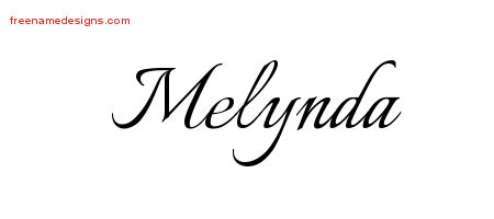 Calligraphic Name Tattoo Designs Melynda Download Free