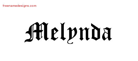 Blackletter Name Tattoo Designs Melynda Graphic Download