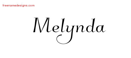 Elegant Name Tattoo Designs Melynda Free Graphic