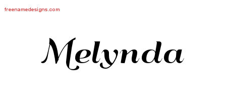 Art Deco Name Tattoo Designs Melynda Printable