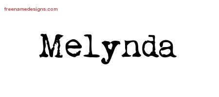 Vintage Writer Name Tattoo Designs Melynda Free Lettering