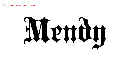 Old English Name Tattoo Designs Mendy Free