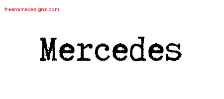 Typewriter Name Tattoo Designs Mercedes Free Download