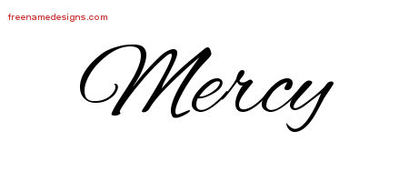 Cursive Name Tattoo Designs Mercy Download Free