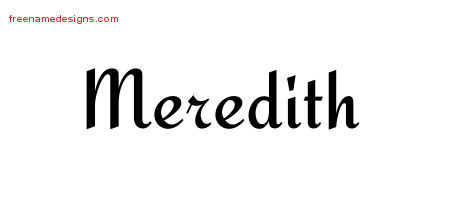 Calligraphic Stylish Name Tattoo Designs Meredith Download Free