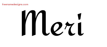 Calligraphic Stylish Name Tattoo Designs Meri Download Free