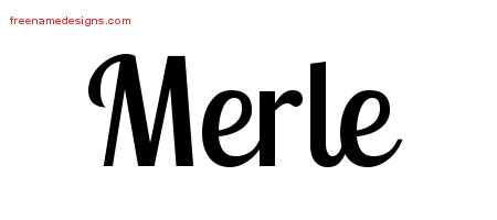 Handwritten Name Tattoo Designs Merle Free Download