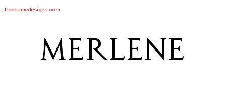 Regal Victorian Name Tattoo Designs Merlene Graphic Download