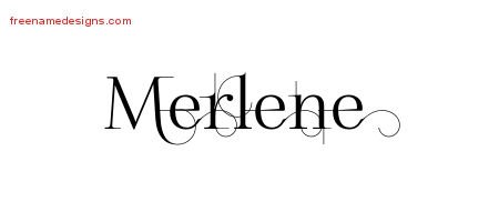 Decorated Name Tattoo Designs Merlene Free