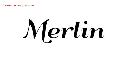 Art Deco Name Tattoo Designs Merlin Graphic Download