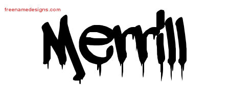 Graffiti Name Tattoo Designs Merrill Free Lettering