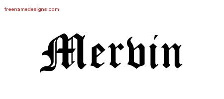 Blackletter Name Tattoo Designs Mervin Printable