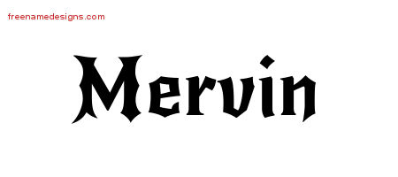 Gothic Name Tattoo Designs Mervin Download Free