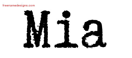 Typewriter Name Tattoo Designs Mia Free Download