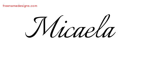 Calligraphic Name Tattoo Designs Micaela Download Free