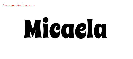 Groovy Name Tattoo Designs Micaela Free Lettering