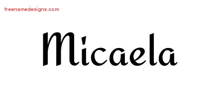 Calligraphic Stylish Name Tattoo Designs Micaela Download Free
