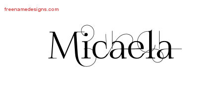Decorated Name Tattoo Designs Micaela Free