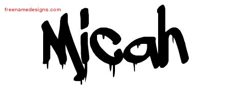 Graffiti Name Tattoo Designs Micah Free Lettering