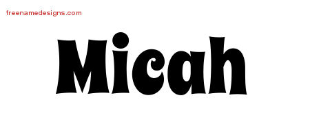 Groovy Name Tattoo Designs Micah Free