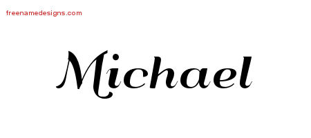 Art Deco Name Tattoo Designs Michael Printable