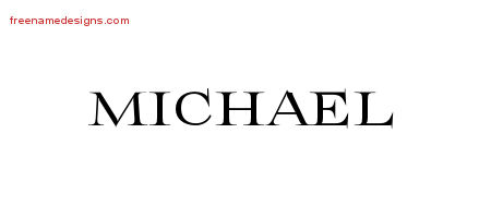Flourishes Name Tattoo Designs Michael Graphic Download