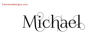 Decorated Name Tattoo Designs Michael Free