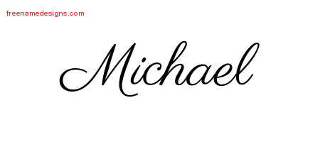 Classic Name Tattoo Designs Michael Graphic Download