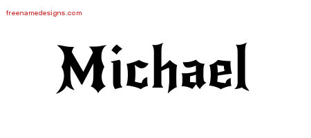 Gothic Name Tattoo Designs Michael Download Free