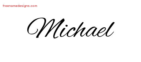 Cursive Name Tattoo Designs Michael Free Graphic