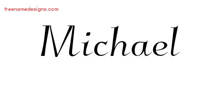Elegant Name Tattoo Designs Michael Free Graphic