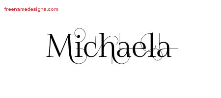 Decorated Name Tattoo Designs Michaela Free