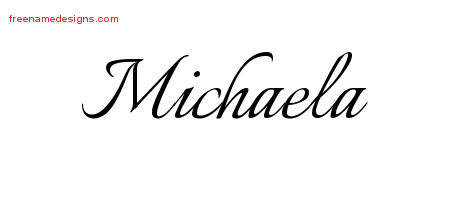 Calligraphic Name Tattoo Designs Michaela Download Free