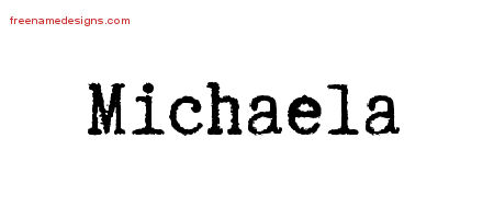 Typewriter Name Tattoo Designs Michaela Free Download