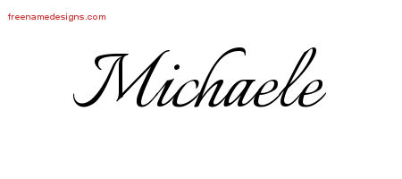 Calligraphic Name Tattoo Designs Michaele Download Free