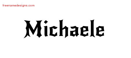 Gothic Name Tattoo Designs Michaele Free Graphic
