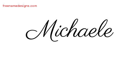 Classic Name Tattoo Designs Michaele Graphic Download
