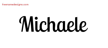 Handwritten Name Tattoo Designs Michaele Free Download
