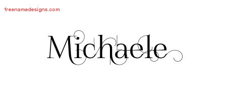 Decorated Name Tattoo Designs Michaele Free