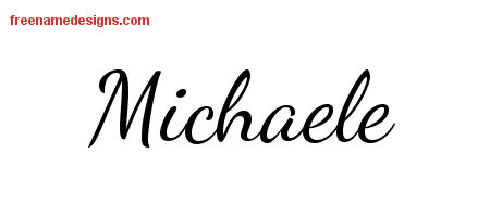 Lively Script Name Tattoo Designs Michaele Free Printout