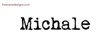 Vintage Writer Name Tattoo Designs Michale Free