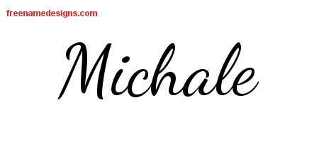 Lively Script Name Tattoo Designs Michale Free Download