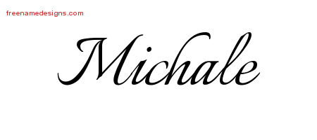 Calligraphic Name Tattoo Designs Michale Free Graphic